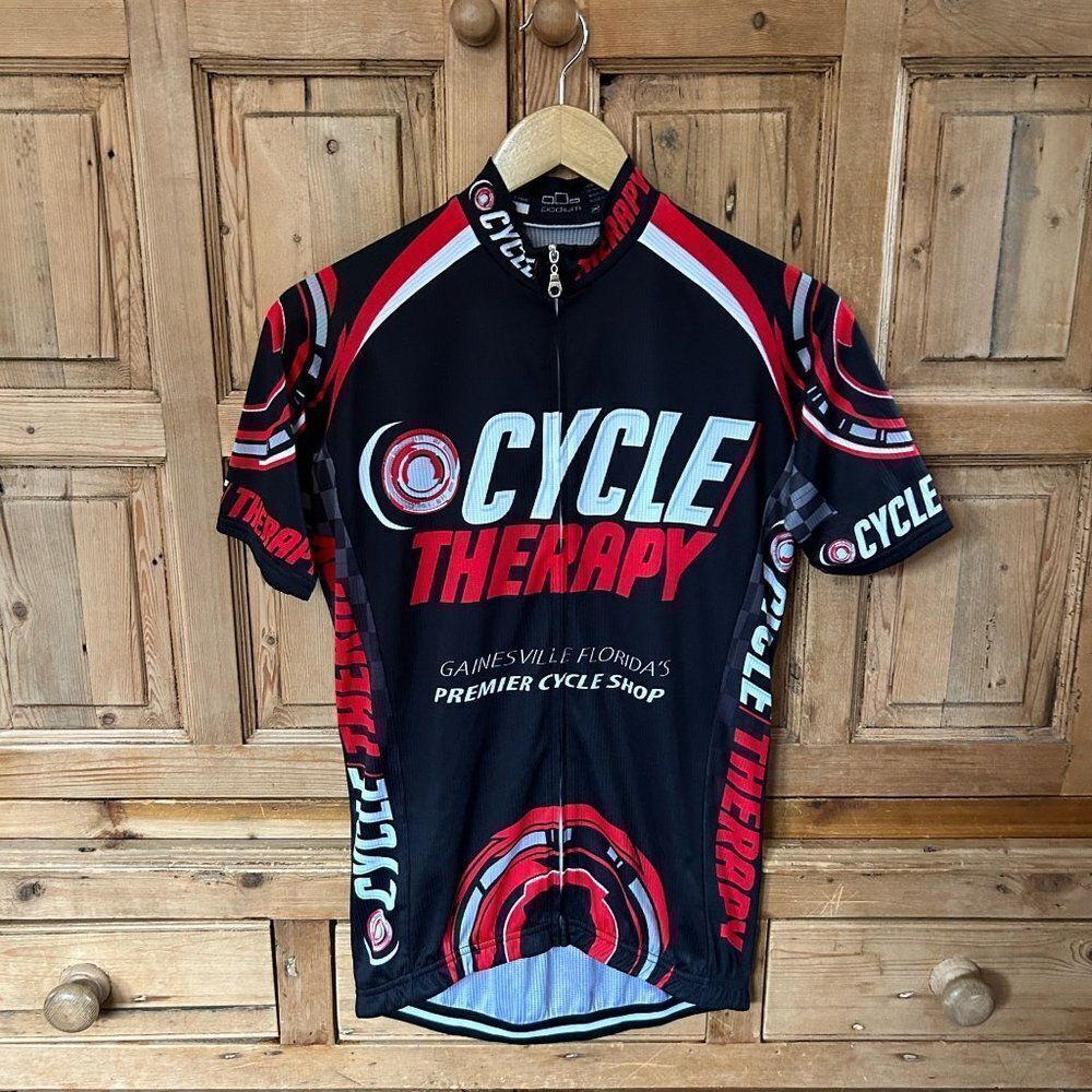 Men's Podium Small Cycling Jersey Therapy‎ Full Zip Short Sleeve